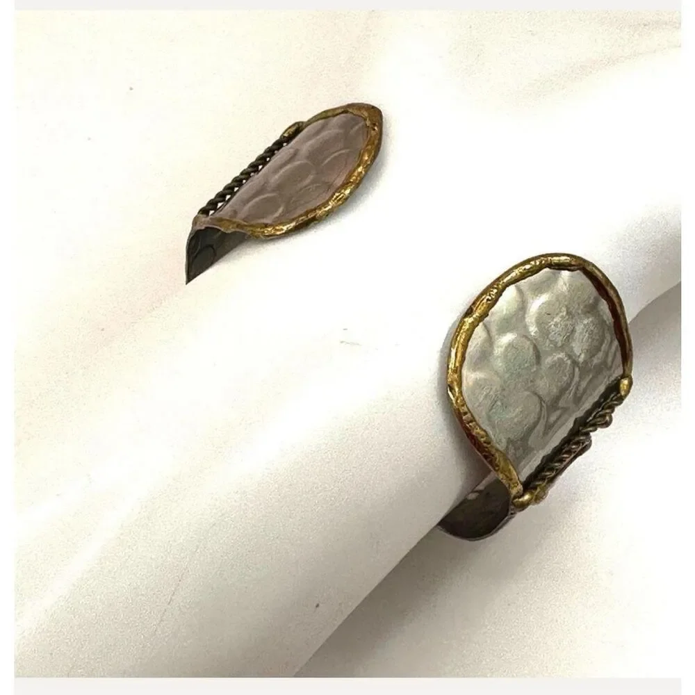 Copper and brass cuff bracelet